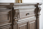 FM3418AK-SV  Oakham weathered oak finish wood server sideboard buffet cabinet