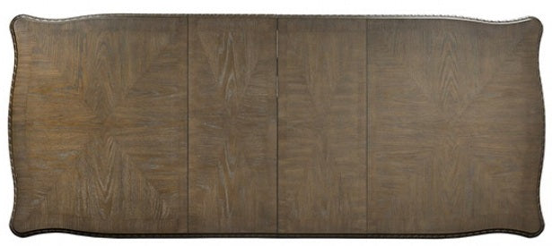 FM3418AK-T-7PC 7 pc Oakham weathered oak finish wood pedestal trestle base dining table set shield back chairs