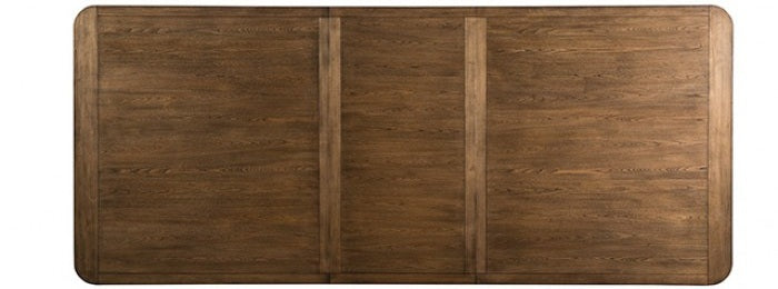 FM3421BR-T-7PC 7 pc Mandal chestnut finish wood mid-century modern dining table set