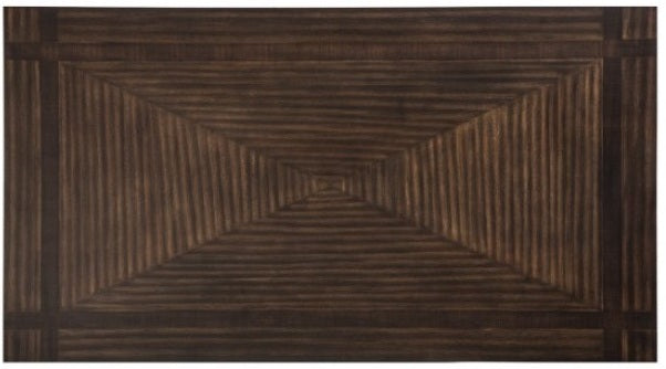 FM3600ES-7PC 7 pc Holsworthy espresso finish wood angled pedestal dining table set