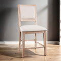 FM3601NT-PC-2PK Set of 2 Orbetello distressed natural finish wood transitional 24" seat height counter height stools
