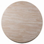 FM3601NT-PT-5PC 5 pc Orbetello distressed natural finish wood transitional 54" round counter height dining table set with fabric seats