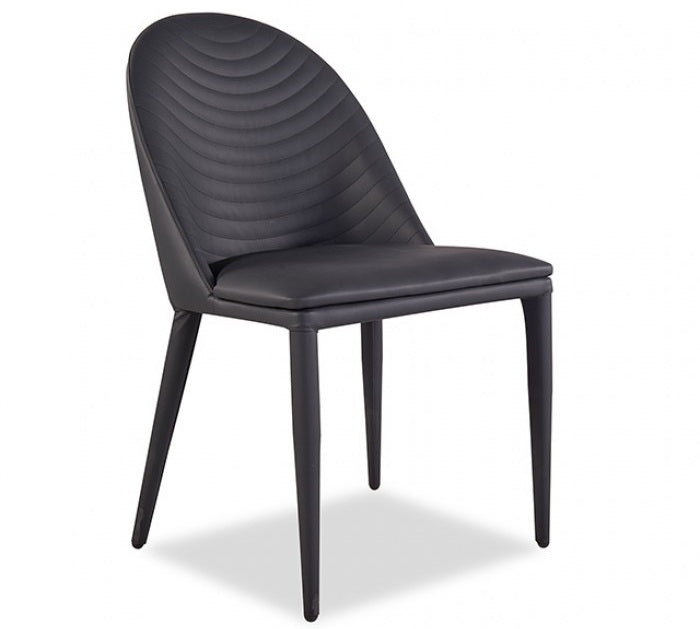 FM3700BK-7PC 7 pc Lenvik black powder coated base and white ceramic top modern dining table set