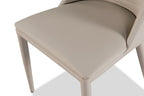 FM3700BR-7PC 7 pc Lenvik brown powder coated base and white ceramic top modern dining table set
