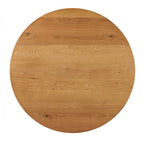 5 pc Athan 48" Round Oak Finish Top and Black Base Dining Table Set – FM37018BK-RT-5PC19BK