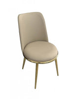 FM3701GD-7PC 7 pc Norelli gold finish base white ceramic top modern dining table set
