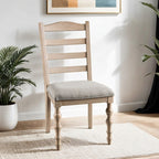 FM39000AK-7PC 7 pc Chesapeake light white wash finish wood modern farmhouse style dining table set