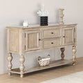 FM39000AK-SV Chesapeake light white wash finish wood modern farmhouse style dining buffet server sideboard cabinet