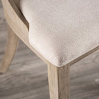 FM39004AK-7PC 7 pc Sterling west white oak finish wood contemporary dining table with rounded back chairs