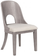 FM39004AK-7PC 7 pc Sterling west white oak finish wood contemporary dining table with rounded back chairs