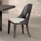FM39004ES-7PC 7 pc Sterling west ash gray finish wood contemporary dining table with rounded back chairs