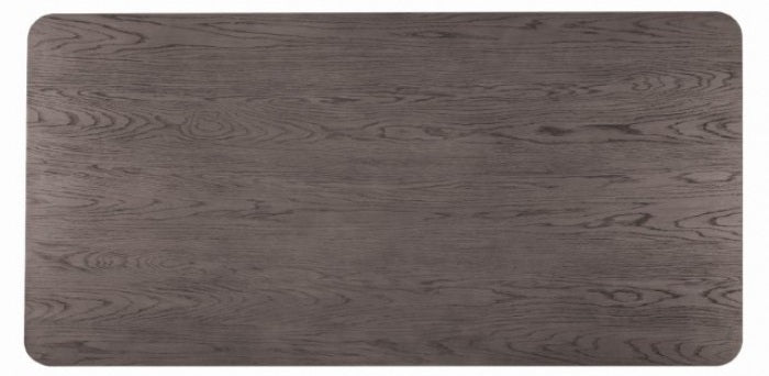 FM39004ES-7PC 7 pc Sterling west ash gray finish wood contemporary dining table with rounded back chairs