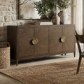 FM39018WN-SV Clarksburg walnut finish wood mid-century modern buffet sideboard server cabinet