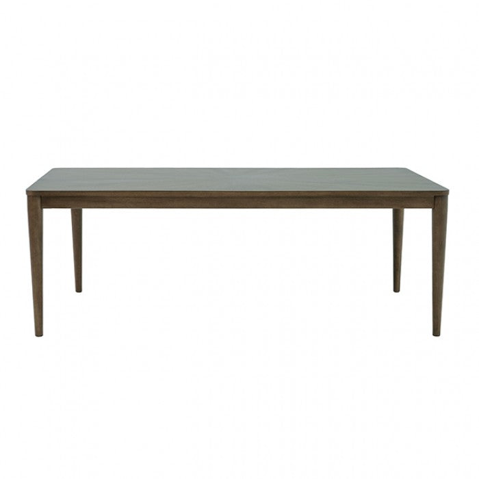 FM39018WN-7PC 7 pc Clarksburg walnut finish wood mid-century modern dining table set