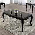 FM45001ES-C Rochester espresso finish wood ornate carved accents cabriolet legs coffee table