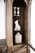 FM5418AK-TV-3PC 3 pc Seven oaks traditional style weathered oak finish wood entertainment center