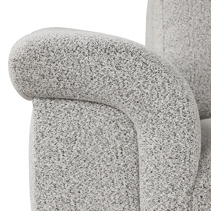 FM6014LG-PM 6 pc Hieronimus light grey chenille sectional sofa with power motion recliners and adjustable headrests