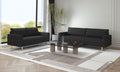 FM61000BK-2PC 2 pc A&J homes studio Elverum black boucle fabric sofa and love seat set
