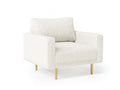 FM61000WH-CH A&J homes studio Elverum off-white boucle fabric accent chair squared arms