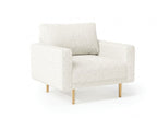 FM61000WH-CH A&J homes studio Elverum off-white boucle fabric accent chair squared arms