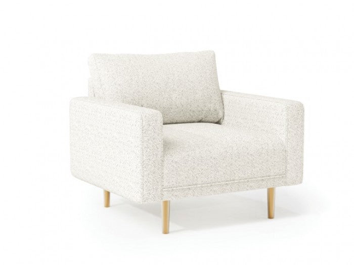 FM61000WH-CH A&J homes studio Elverum off-white boucle fabric accent chair squared arms