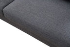 FM61004GY 2 pc Vermon grey chenille fabric sofa and love seat set skinny sloped arms