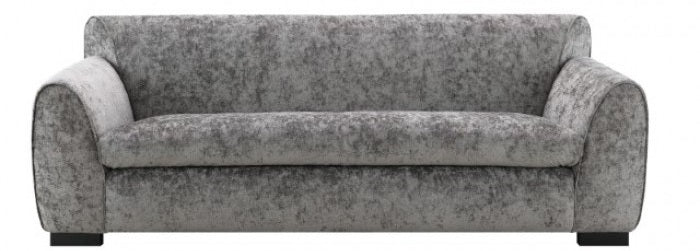 FM61005GY-2PC 2 pc Severo grey velvet chenille fabric mid century sofa and love seat set