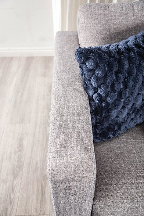 FM61008LG-SECT 2 pc Harlow light grey chenille fabric sectional sofa with chaise