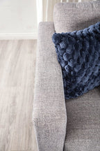 FM61008LG-SECT 2 pc Harlow light grey chenille fabric sectional sofa with chaise