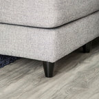 FM61008LG-SECT 2 pc Harlow light grey chenille fabric sectional sofa with chaise