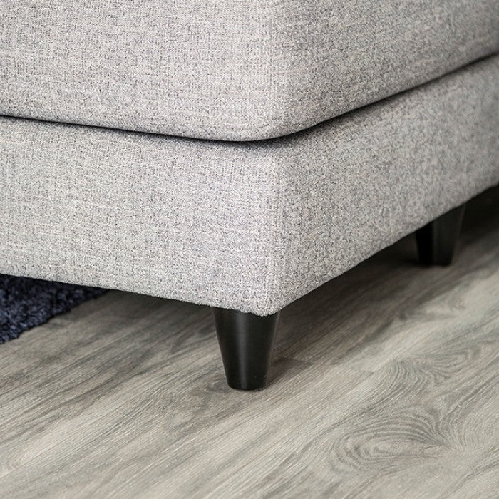 FM61008LG-SECT 2 pc Harlow light grey chenille fabric sectional sofa with chaise