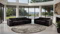 FM62100BK-2PC 2 pc Kimara black corduroy fabric modular sofa and love seat set compressed foam design
