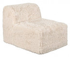 FM62102BG-6PC 6 pc Nappi beige faux fur modular sectional sofa compressed foam design