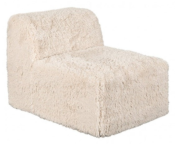 FM62102BG-6PC 6 pc Nappi beige faux fur modular sectional sofa compressed foam design