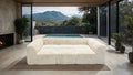 FM62102BG-6PC 6 pc Nappi beige faux fur modular sectional sofa compressed foam design