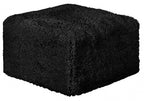 FM62102BK-6PC 6 pc Nappi black faux fur modular sectional sofa compressed foam design