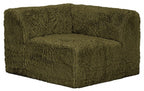 FM62102GR-6PC 6 pc Nappi green faux fur modular sectional sofa compressed foam design