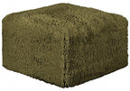 FM62102GR-6PC 6 pc Nappi green faux fur modular sectional sofa compressed foam design