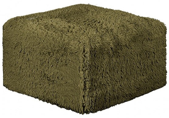 FM62102GR-6PC 6 pc Nappi green faux fur modular sectional sofa compressed foam design
