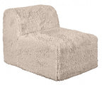 FM62102TP-6PC 6 pc Nappi taupe faux fur modular sectional sofa compressed foam design
