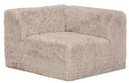 FM62102TP-6PC 6 pc Nappi taupe faux fur modular sectional sofa compressed foam design
