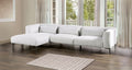 FM63002LG-SECT-L 3 pc Paderborn linen light grey cotton-linen blend fabric feather blend cushions modular sectional sofa with left chaise
