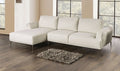 FM63007BG-LC 2 pc Gladbach beige cotton chenille fabric mid century sectional sofa with extendable back rest