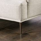 FM63007BG-RC 2 pc Gladbach beige cotton chenille fabric mid century sectional sofa with extendable back rest