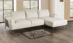 FM63007BG-RC 2 pc Gladbach beige cotton chenille fabric mid century sectional sofa with extendable back rest