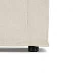 FM63010TP 2 pc Crayford taupe linen like fabric sofa and love seat set feather blend cushions