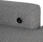 FM64005GY-LC 2 pc Chatham grey fabric 93" sectional sofa set with storage chaise pop up sleep area and storage arms