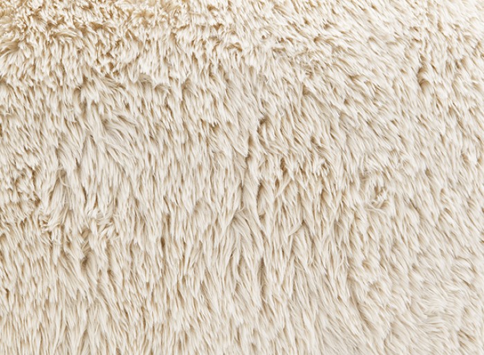 FM64006BG-SL 2 pc Darwen sand beige furry fabric rounded design sofa and love seat set with pillows