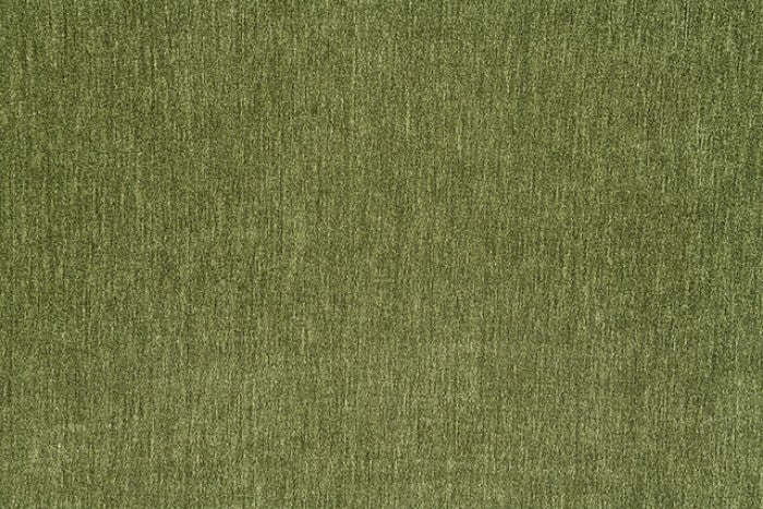 FM64007GR Mellone olive green chenille fabric rounded design sofa with faux fur pillows
