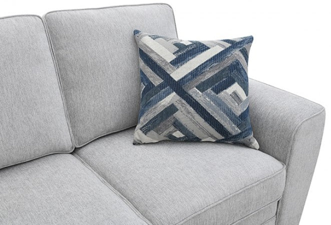 FM64009LG-2PC 2 pc Enea light grey woven chenille fabric sofa and love seat set multi color throw pillows